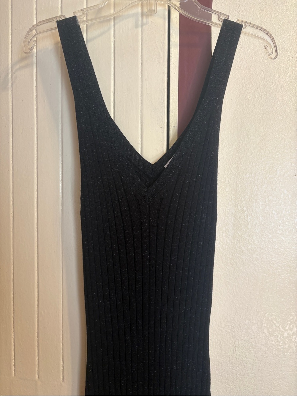Significant Other Goldie Black Shimmer Knit Maxi Dress View 4